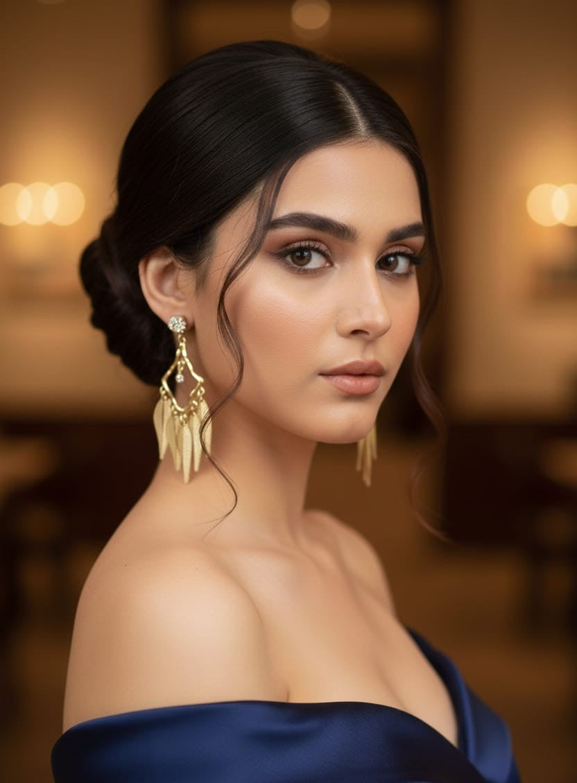 Gold Leaf Dangle Earrings